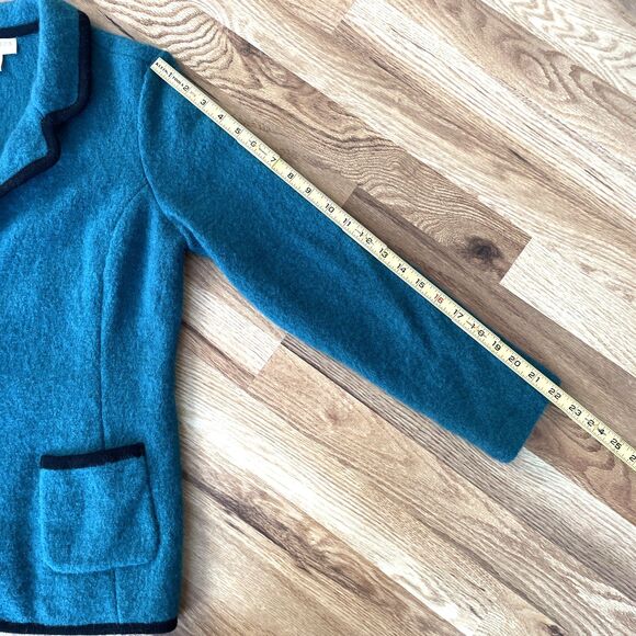 VINTAGE Appleseeds Petites 100% Boiled Wool Blazer Women’s Petite Medium - Picture 7 of 14